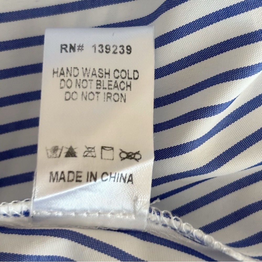 Pomander Place Blue Striped Lottie Mini Dress Small Tuckernuck - Picture 9 of 9